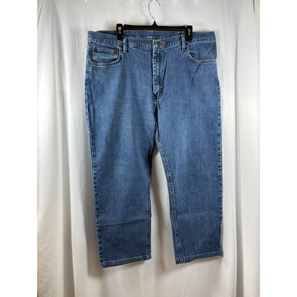 Wrangler Regular Fit Blue Jeans Mens 40x30 Straight Leg Denim 9WRGAMS Wash